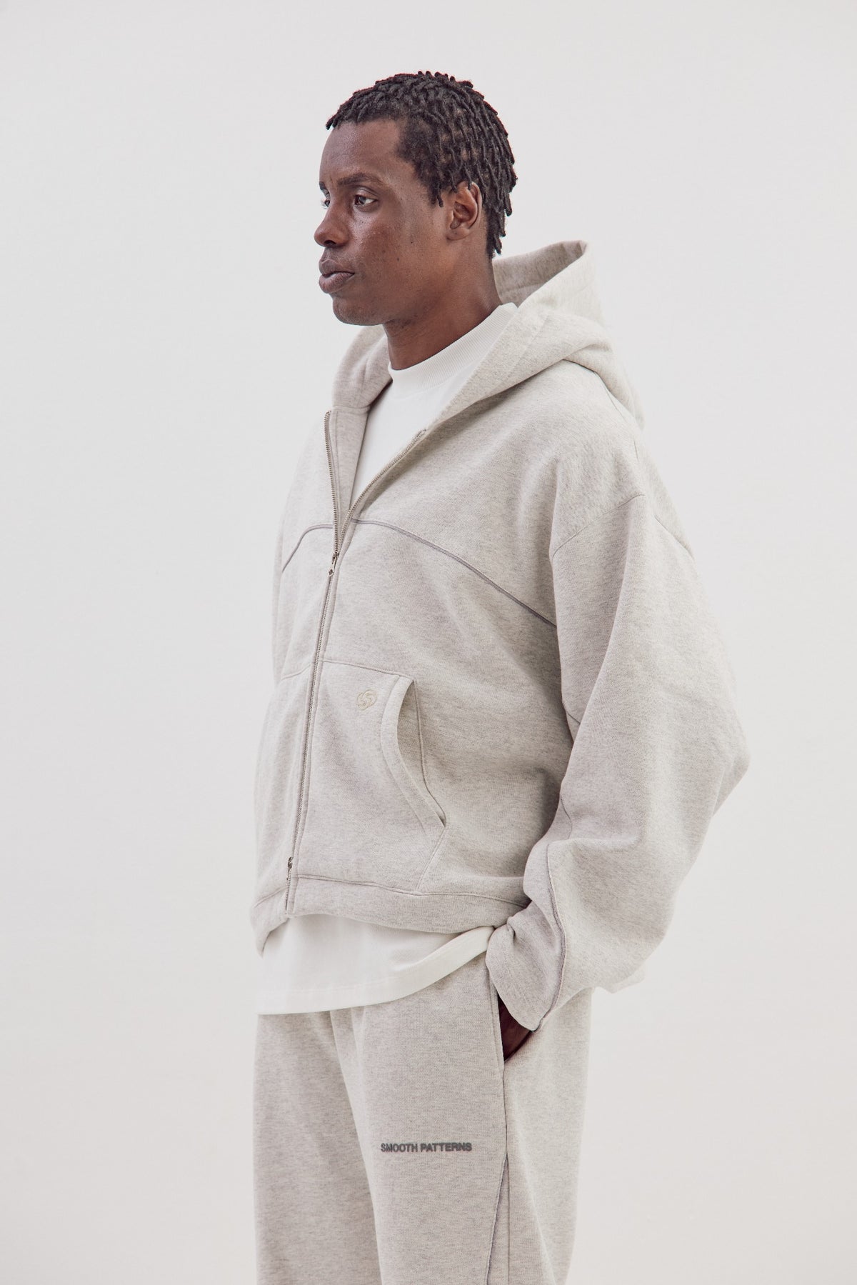 Moletom Zip-Up Caminhos - Cinza