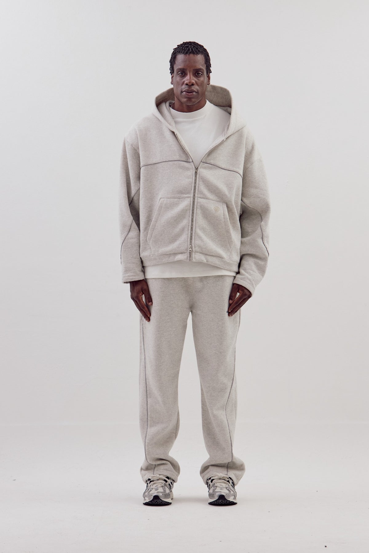 Moletom Zip-Up Caminhos - Cinza
