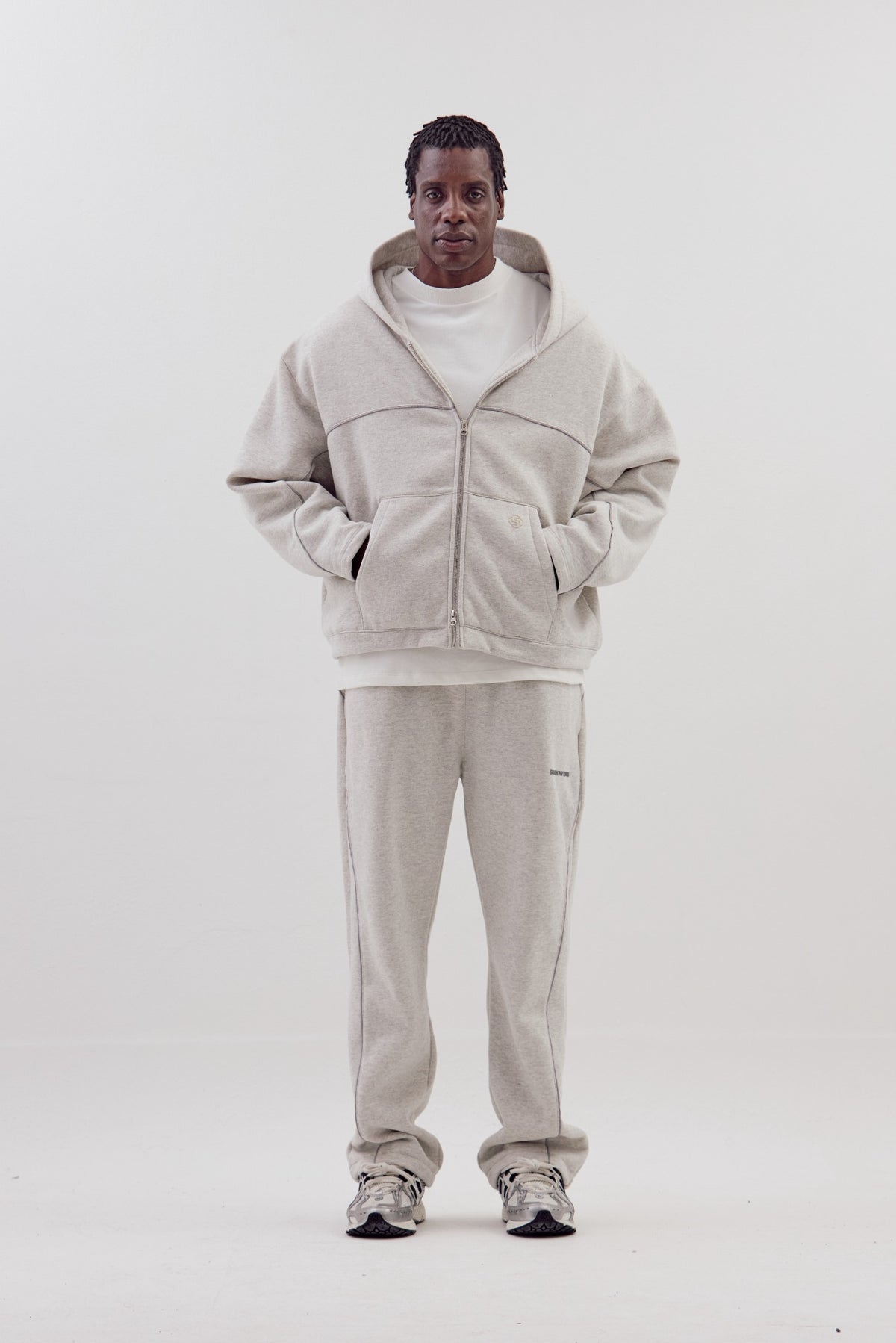Moletom Zip-Up Caminhos - Cinza