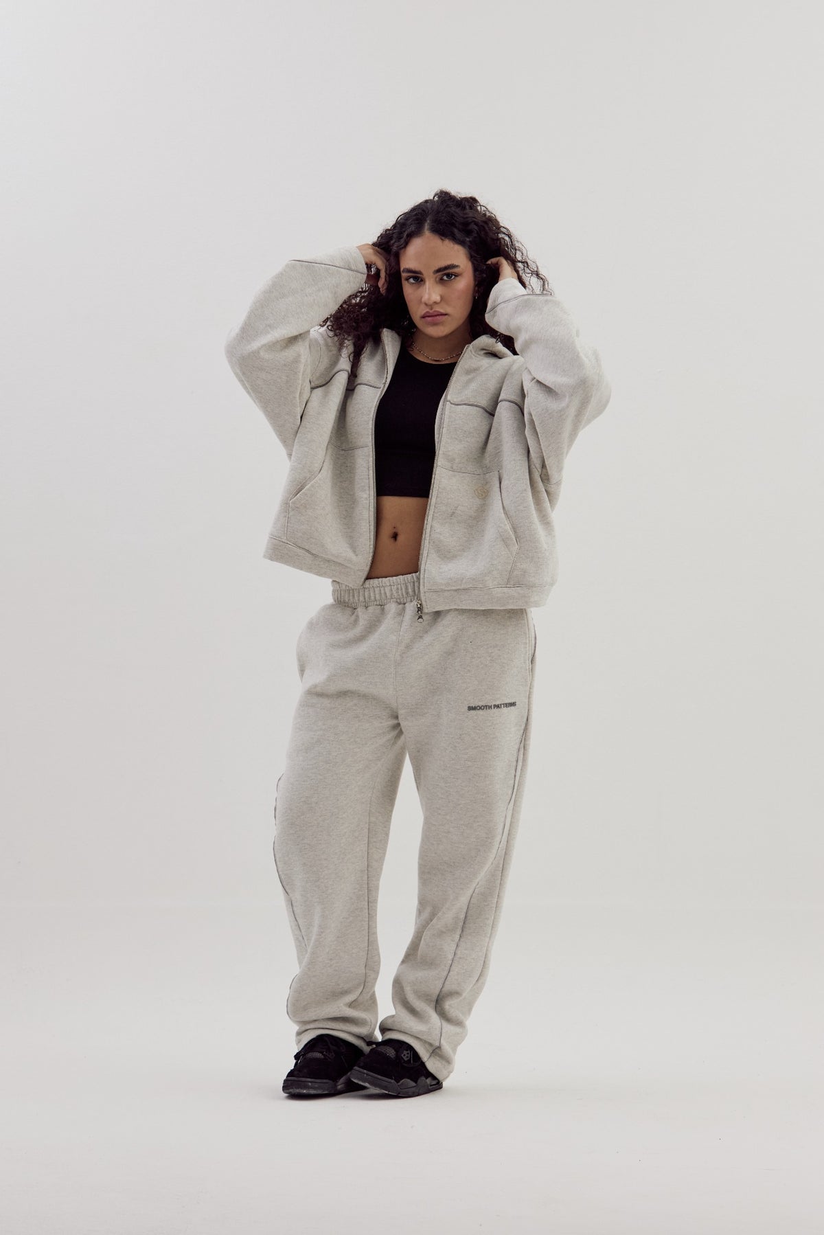 Moletom Zip-Up Caminhos - Cinza