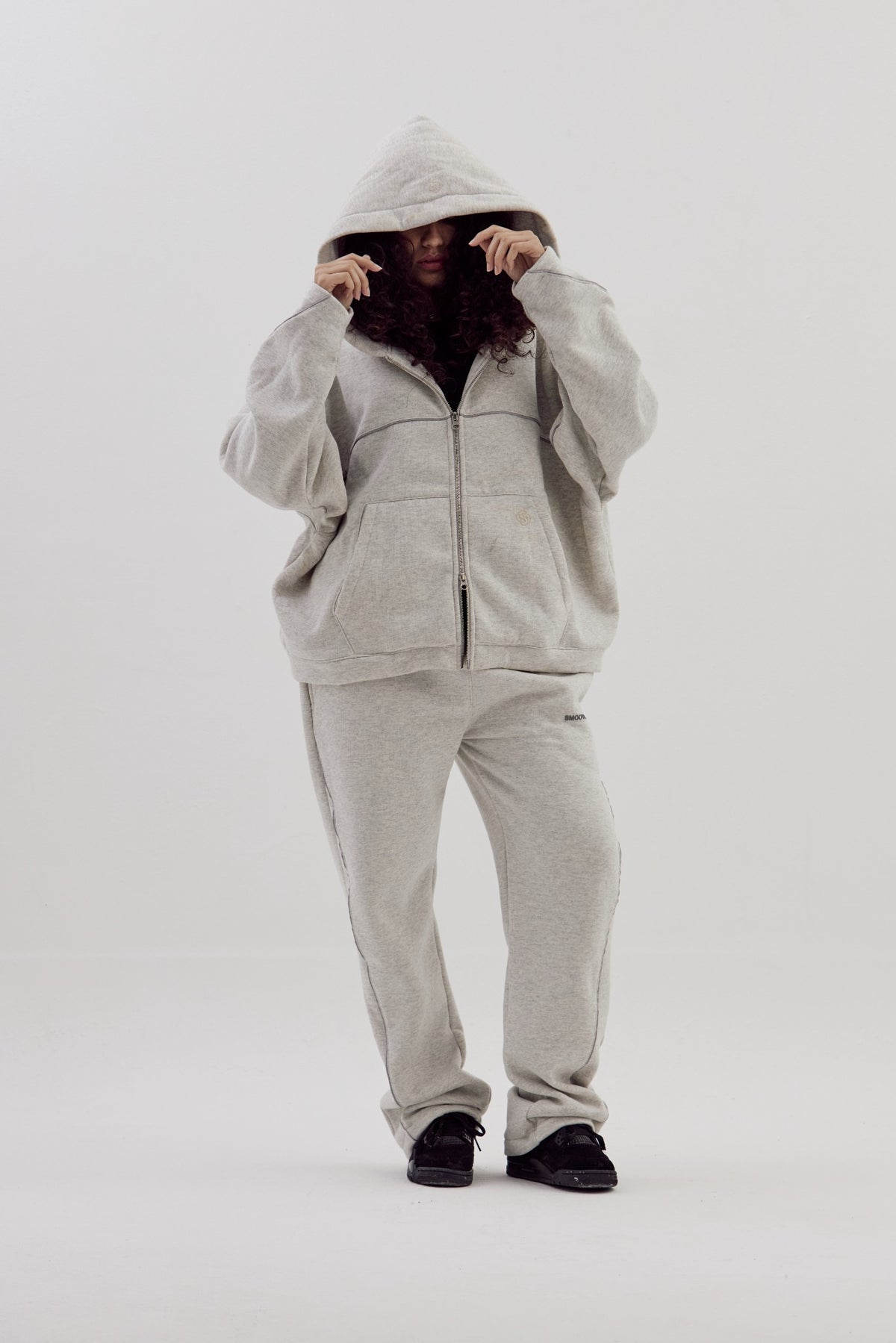 Moletom Zip-Up Caminhos - Cinza