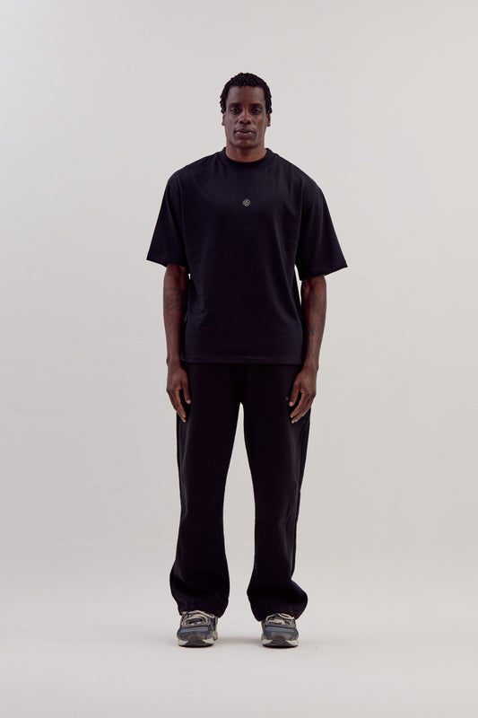 Camiseta Boxy Over Caminhos - Preto
