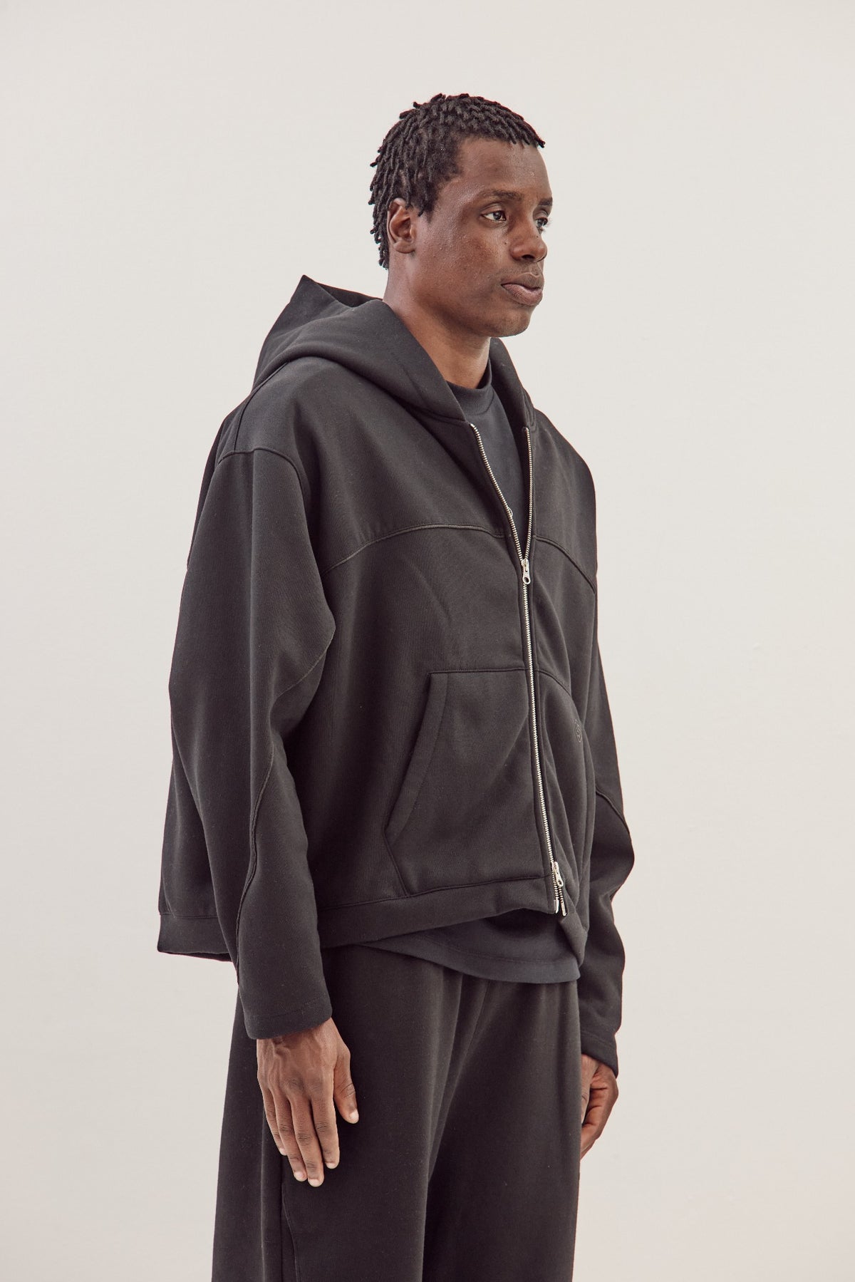 Moletom Zip-Up Caminhos - Preto